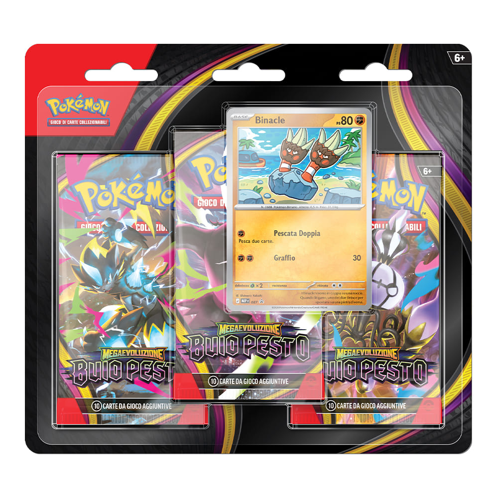 Pokémon Megaevoluzione: Buio Pesto - Binacle - Blister 3 buste (ITA)