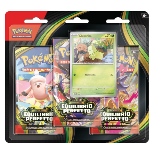 Pokémon Megaevoluzione: Equilibrio Perfetto - Chikorita - Blister 3 buste (ITA)