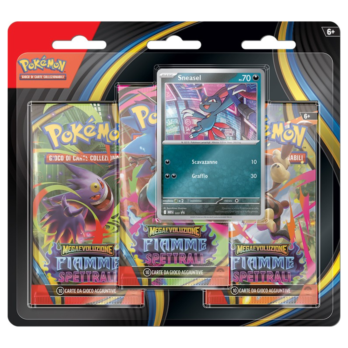 Pokémon Megaevoluzione: Fiamme Spettrali - Sneasel - Blister 3 buste (ITA)