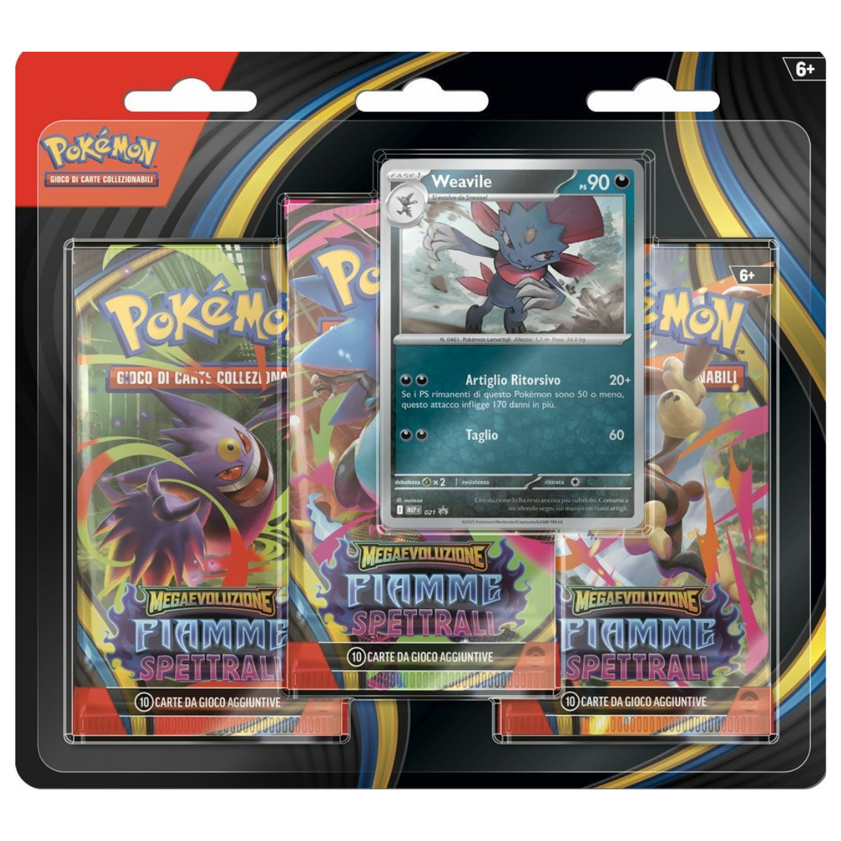 Pokémon Megaevoluzione: Fiamme Spettrali - Weavile - Blister 3 buste (ITA)