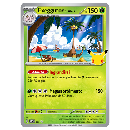 Pokémon 30° Anniversario - Collezione con Sticker Exeggutor (ITA)