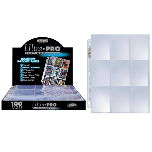 ULTRA PRO - Fogli Trasparenti 9 Tasche Platinum - 10 fogli