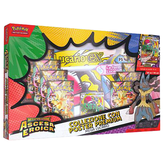 Pokémon Megaevoluzione: Ascesa Eroica - Collezione con Poster Mega Lucario (ITA)