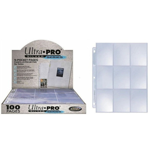 ULTRA PRO - Fogli Trasparenti 9 Tasche Silver - 10 fogli